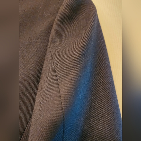 FRAME Button Front Cropped Wool Blend Jacket In Navy Size Small - Picture 12 of 16